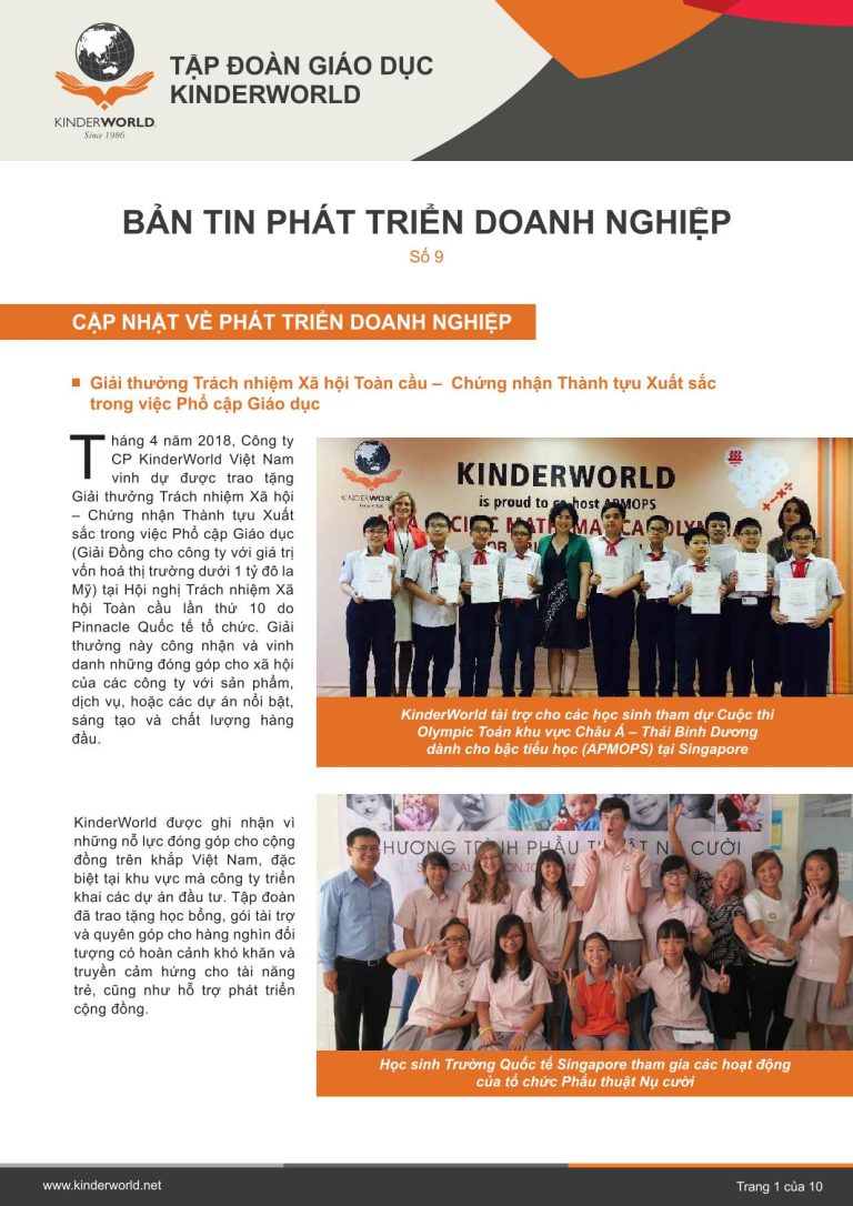 Bản tin tháng 3, 2019