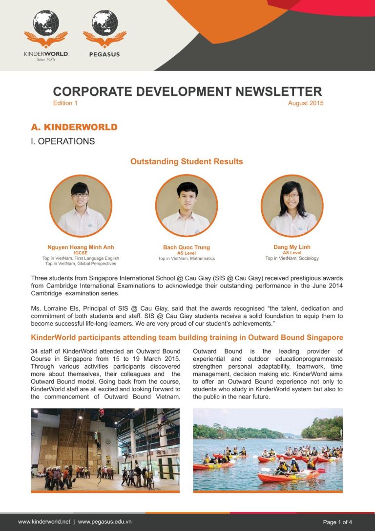 Newsletter August 2015
